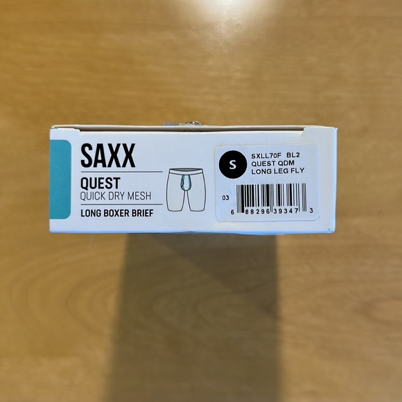 SAXX Quest Long Leg Boxer Brief - Slim Fit w/Fly SMALL - Picture 2 of 3